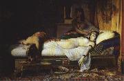 Jean - Andre Rixens Death of Cleopatra painting
